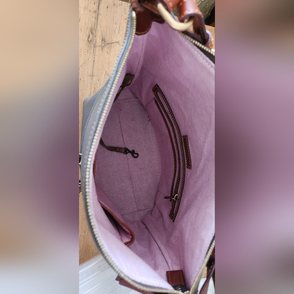 Dooney & Bourke Hobo Elephant Pebble Leather And Matching Wallet - Picture 4 of 7